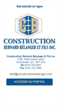 Mobile Screenshot of constructionbelanger.com