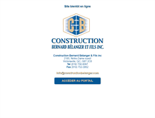 Tablet Screenshot of constructionbelanger.com